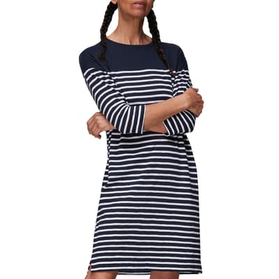 Blue Breton Stripe Pocket Dress