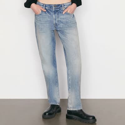 Washed Light Blue Le Slouch Straight Jeans