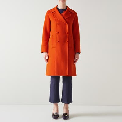 Orange Great Wool Coat