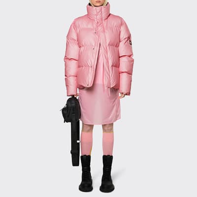 Pink Sky Unisex Waterproof Boxy Puffer Jacket